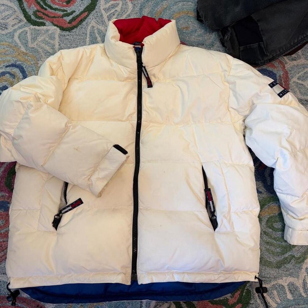 Vintage tommy hilfiger white puffer